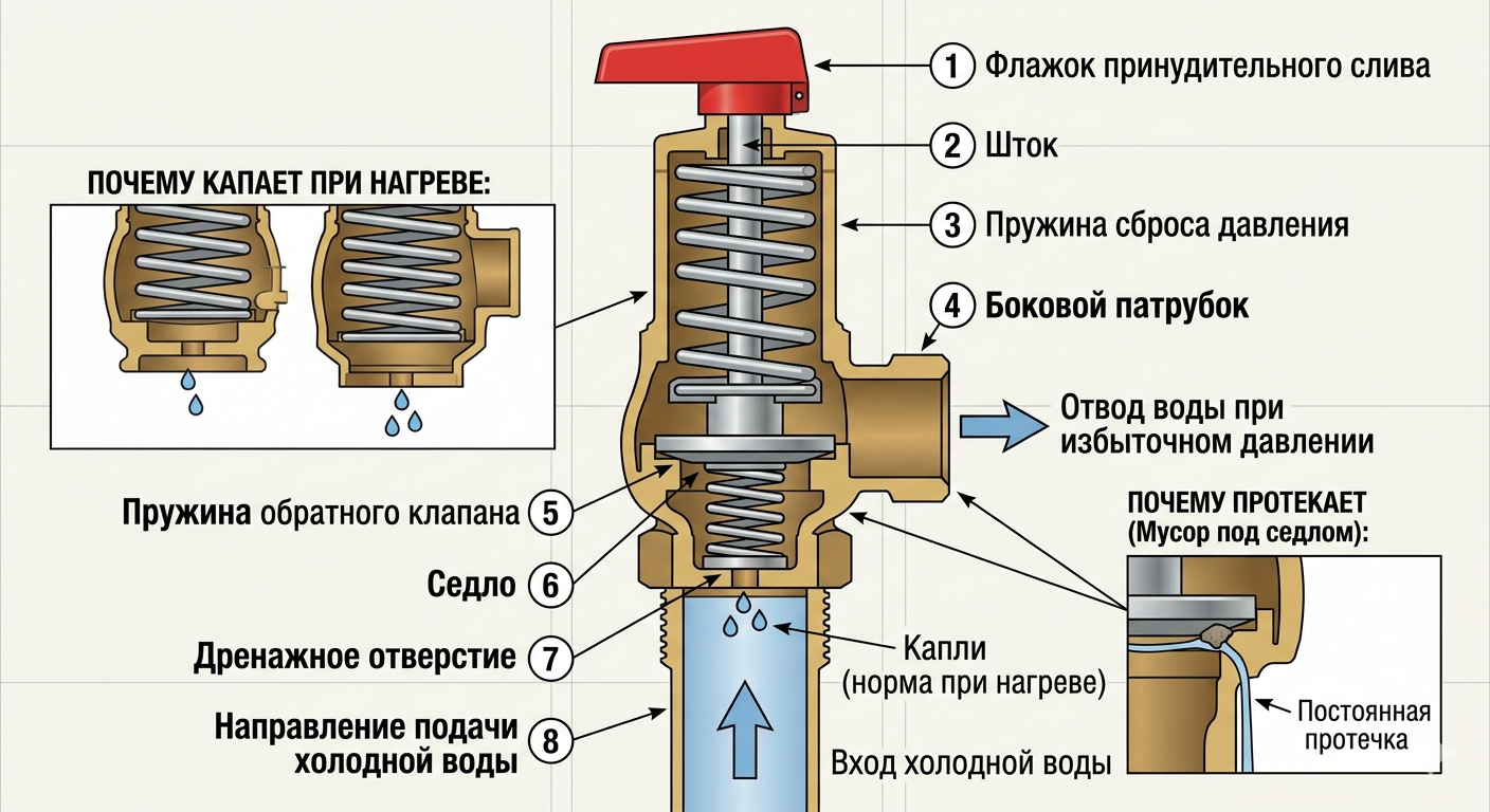 Схема строения клапана